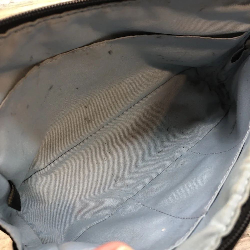 Coach‎ Signature C PVC & Leather Small Clutch Bag Black  & White Preowned - Picture 8 of 10